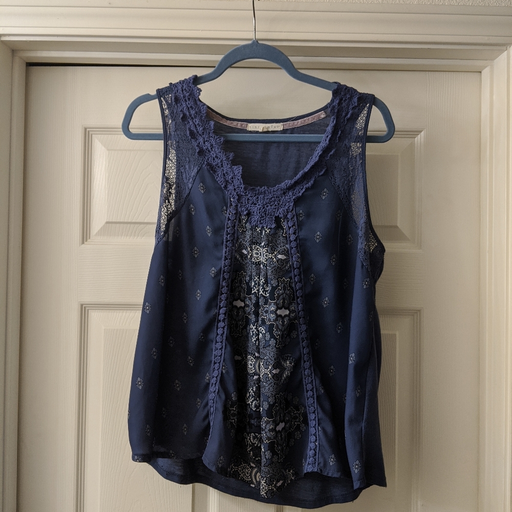 3/$25 mixed media boho top